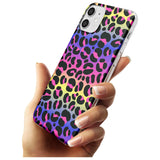 Rainbow Gradient Leopard Print Black Impact Phone Case for iPhone 11