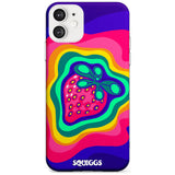 Strawberry Rainbow Black Impact Phone Case for iPhone 11