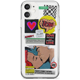 Retro Sticker Mix Black Impact Phone Case for iPhone 11