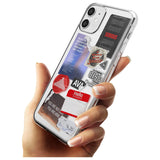 Red & Black Sticker Mix Black Impact Phone Case for iPhone 11