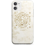 Pisces Emblem - Solid Gold Marbled Design Slim TPU Phone Case for iPhone 11