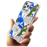 Blue & Grey Daisies Pattern iPhone Case   Phone Case - Case Warehouse