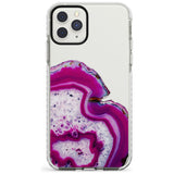 Violet & White Swirl Agate Crystal Clear Design Impact Phone Case for iPhone 11 Pro Max