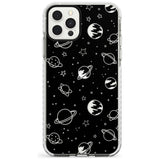 Outer Space Outlines: Clear on Black Slim TPU Phone Case for iPhone 11 Pro Max