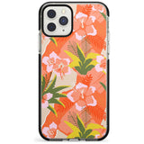 Hawaiian Flowers Abstract Pattern iPhone Case  Black Impact Phone Case - Case Warehouse