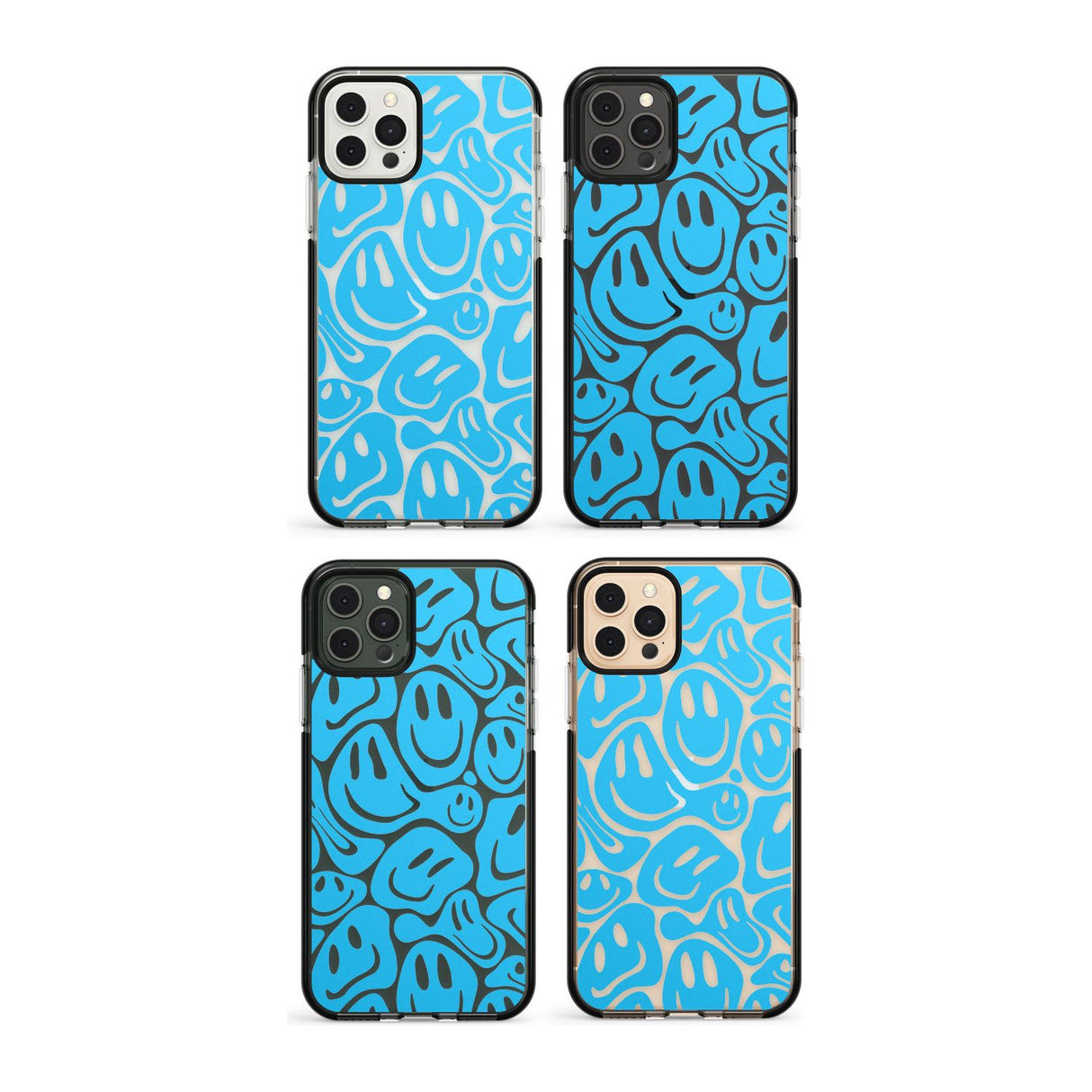 Blue Acid Faces Impact Phone Case for iPhone 11, iphone 12