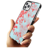 Red & Blue Acid Wash Tie-Dye Pattern Black Impact Phone Case for iPhone 11 Pro Max