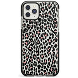 Light Pink Leopard Print - Transparent Black Impact Phone Case for iPhone 11 Pro Max