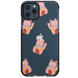 Waving Cat Pattern Black Impact Phone Case for iPhone 11