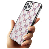 Pink and Blue Cat Pattern Black Impact Phone Case for iPhone 11