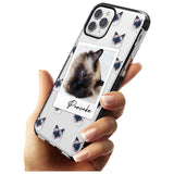 Personalised Burmese Cat Photo Black Impact Phone Case for iPhone 11