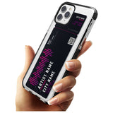 Personalised Concert Ticket Black Impact Phone Case for iPhone 11