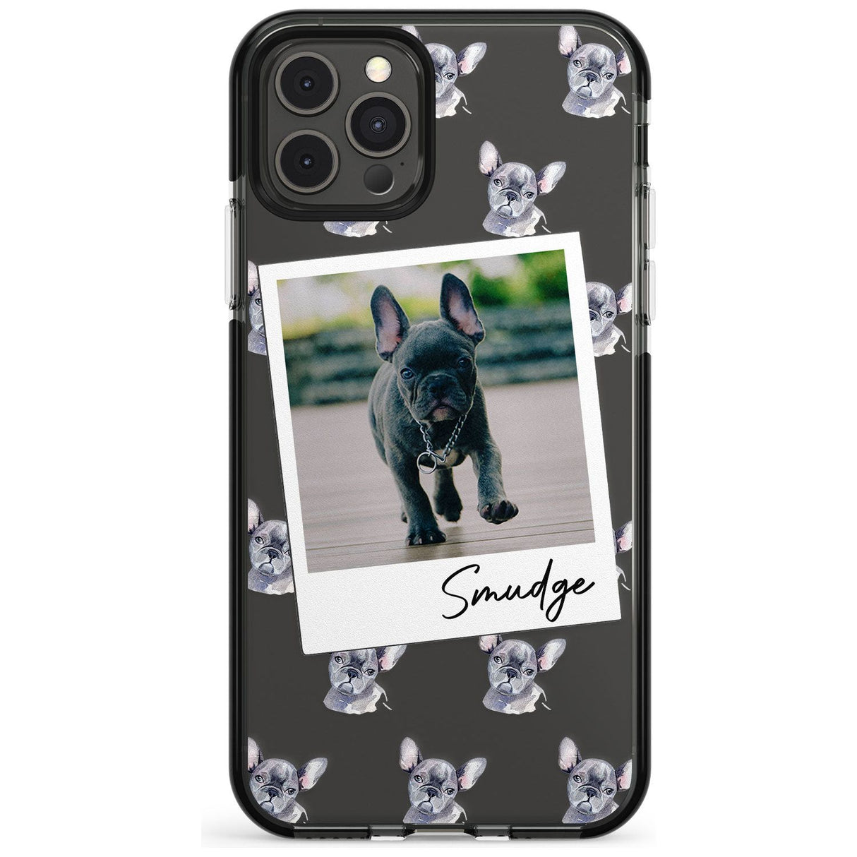 French Bulldog, Grey - Custom Dog Photo Pink Fade Impact Phone Case for iPhone 11