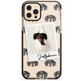 Dachshund, Black- Custom Dog Photo Pink Fade Impact Phone Case for iPhone 11