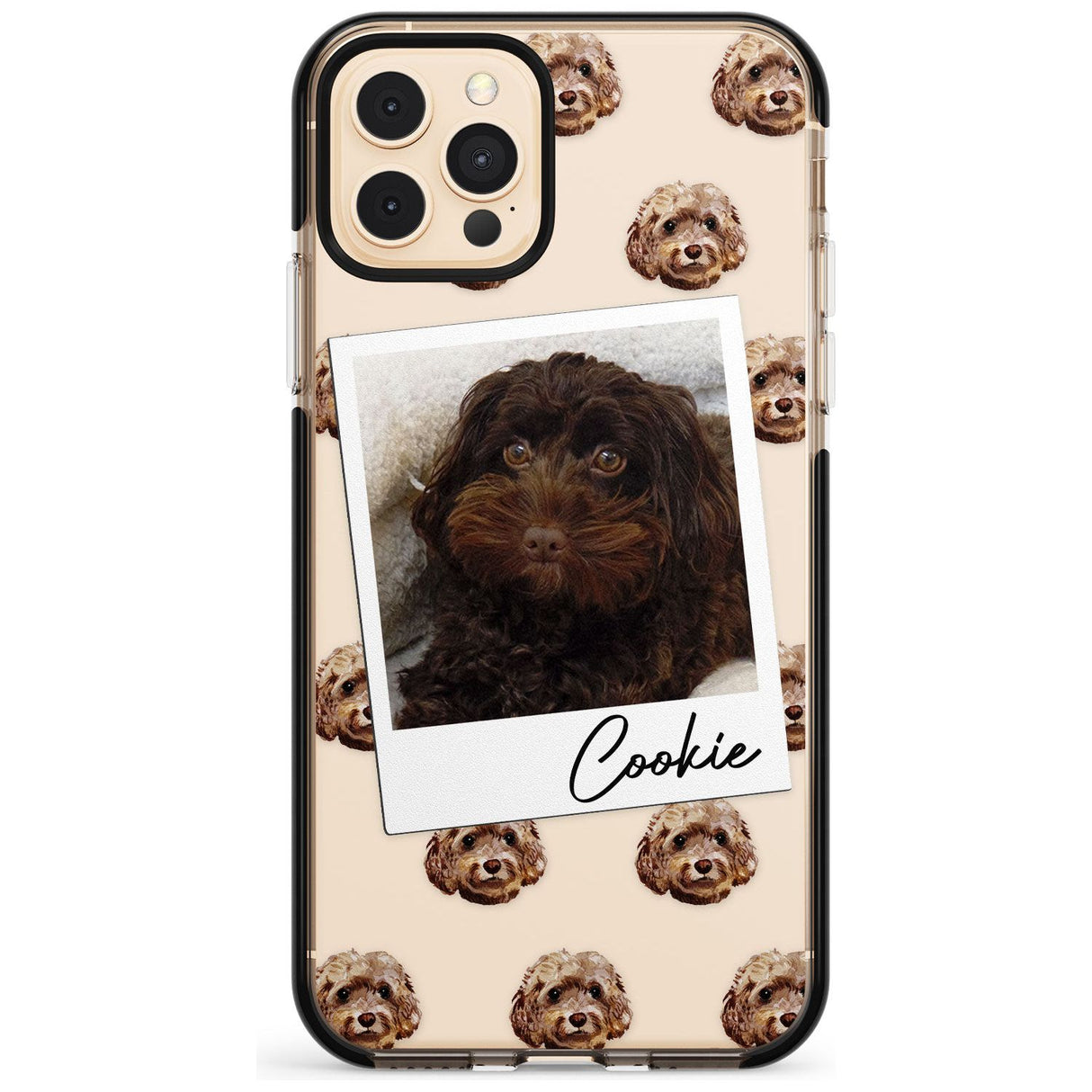 Cockapoo, Brown - Custom Dog Photo Pink Fade Impact Phone Case for iPhone 11