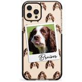 Springer Spaniel - Custom Dog Photo Pink Fade Impact Phone Case for iPhone 11