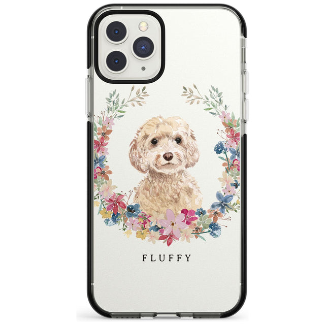 Champagne Cockapoo - Watercolour Dog Portrait Black Impact Phone Case for iPhone 11 Pro Max