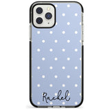 Simple Light Blue Dots iPhone Case  Black Impact Custom Phone Case - Case Warehouse