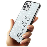 Vertical Cursive & Dots iPhone Case   Custom Phone Case - Case Warehouse