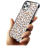 Personalised Autumn Leaves Pattern Black Impact Phone Case for iPhone 11