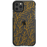 Personalised Bramble Branches Pattern Black Impact Phone Case for iPhone 11