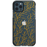 Personalised Bramble Branches Pattern Black Impact Phone Case for iPhone 11