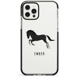 Personalised Black Horse Black Impact Phone Case for iPhone 11