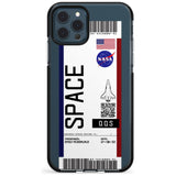 Personalised NASA Boarding Pass (Light) Black Impact Phone Case for iPhone 11