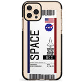 Personalised NASA Boarding Pass (Light) Black Impact Phone Case for iPhone 11