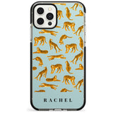 Personalised Tiger Pattern: Turquoise Pink Fade Impact Phone Case for iPhone 11