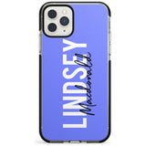 Bold Custom Name: Purple Black Impact Phone Case for iPhone 11 Pro Max