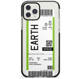 Earth Custom Space Travel Ticket iPhone Case  Black Impact Custom Phone Case - Case Warehouse