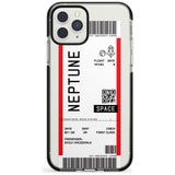 Neptune Space Travel Ticket iPhone Case  Black Impact Custom Phone Case - Case Warehouse