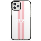 Minimal Pink Stripes iPhone Case  Black Impact Custom Phone Case - Case Warehouse