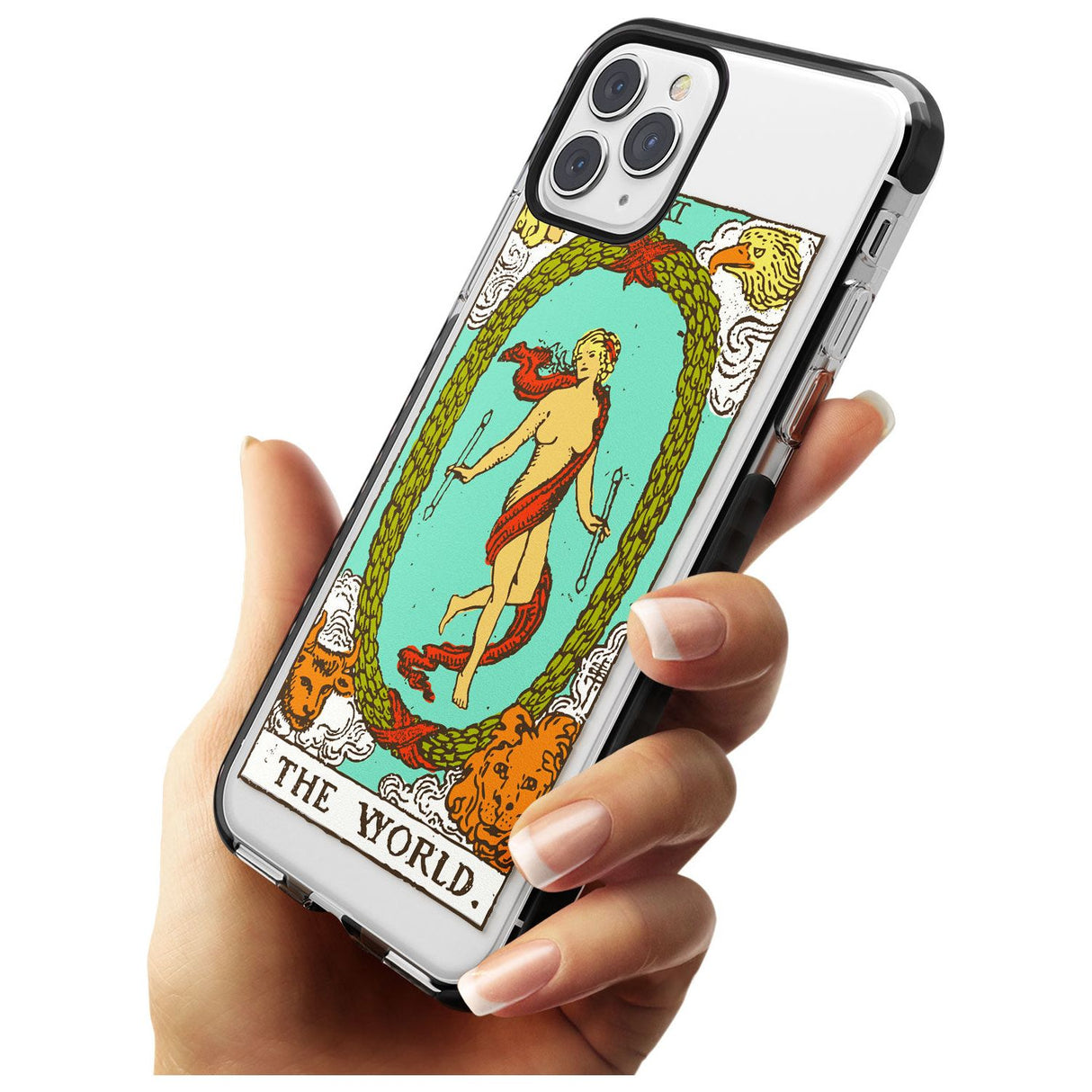 The World Tarot Card - Colour Pink Fade Impact Phone Case for iPhone 11