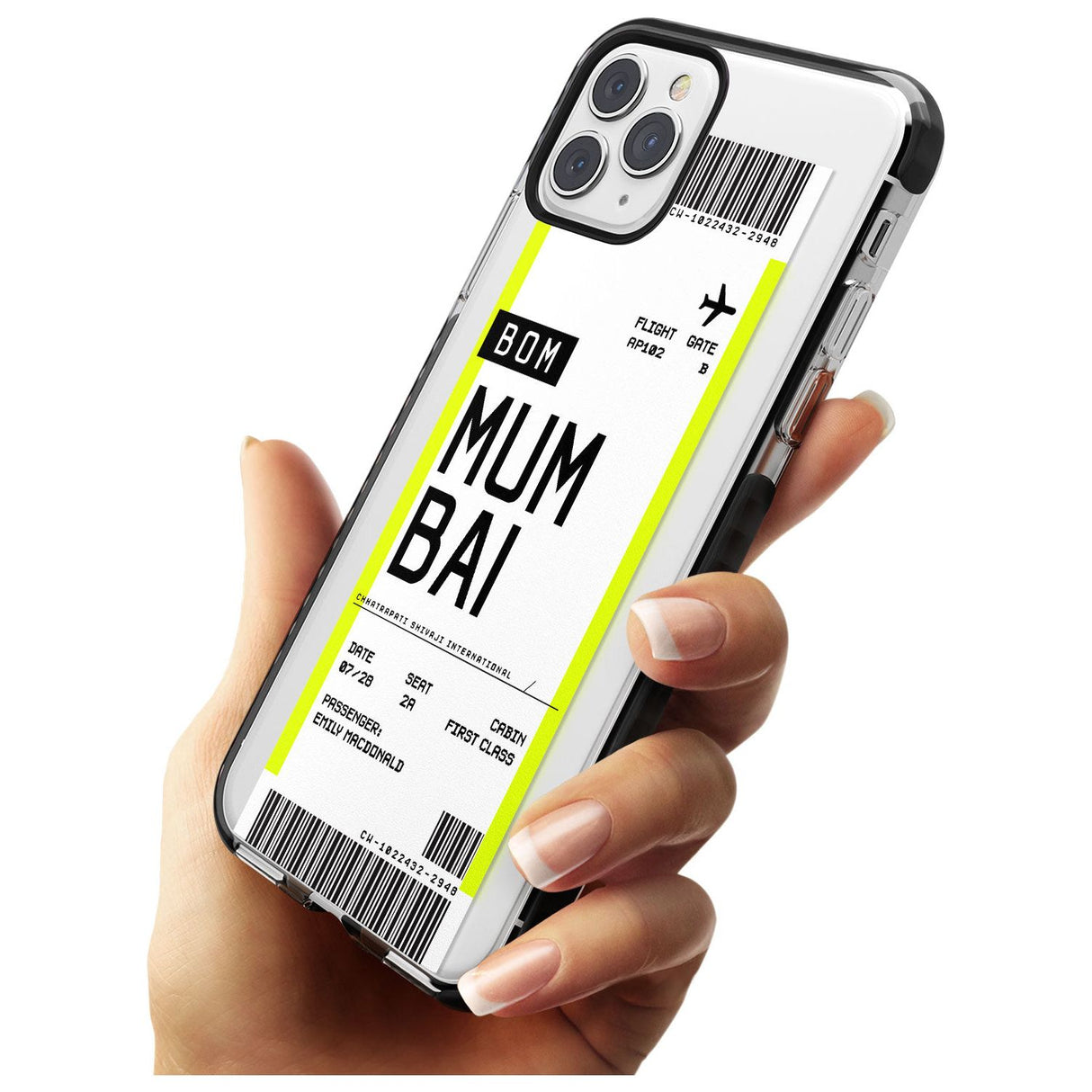 Mumbai Boarding Pass iPhone Case   Custom Phone Case - Case Warehouse