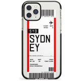 Sydney Boarding Pass iPhone Case  Black Impact Custom Phone Case - Case Warehouse