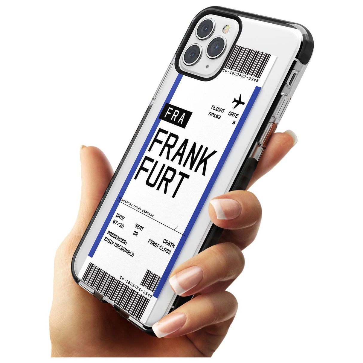 Frankfurt Boarding Pass iPhone Case   Custom Phone Case - Case Warehouse