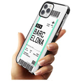 Barcelona Boarding Pass iPhone Case   Custom Phone Case - Case Warehouse