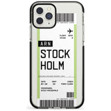 Stockholm Boarding Pass iPhone Case  Black Impact Custom Phone Case - Case Warehouse