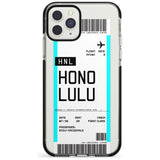 Honolulu Boarding Pass iPhone Case  Black Impact Custom Phone Case - Case Warehouse