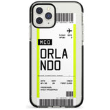 Orlando Boarding Pass iPhone Case  Black Impact Custom Phone Case - Case Warehouse