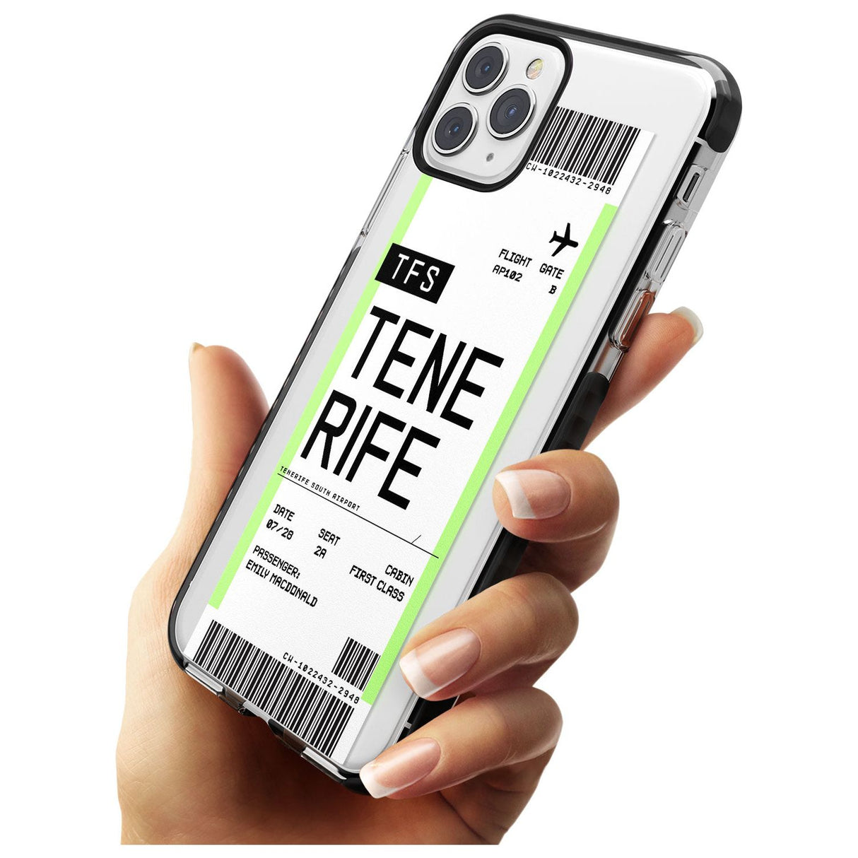 Tenerife Boarding Pass iPhone Case   Custom Phone Case - Case Warehouse