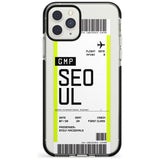 Seoul Boarding Pass iPhone Case  Black Impact Custom Phone Case - Case Warehouse