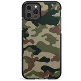 Green and Brown Camo Black Impact Phone Case for iPhone 11