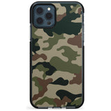 Green and Brown Camo Black Impact Phone Case for iPhone 11