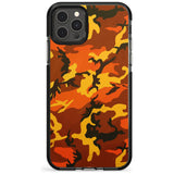 Orange Camo Black Impact Phone Case for iPhone 11