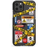 CAUTION Pink Fade Impact Phone Case for iPhone 11