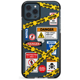 CAUTION Pink Fade Impact Phone Case for iPhone 11