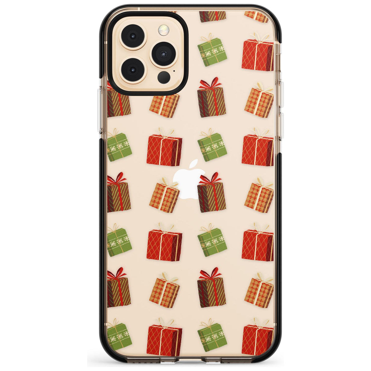 Christmas Presents Pattern Black Impact Phone Case for iPhone 11